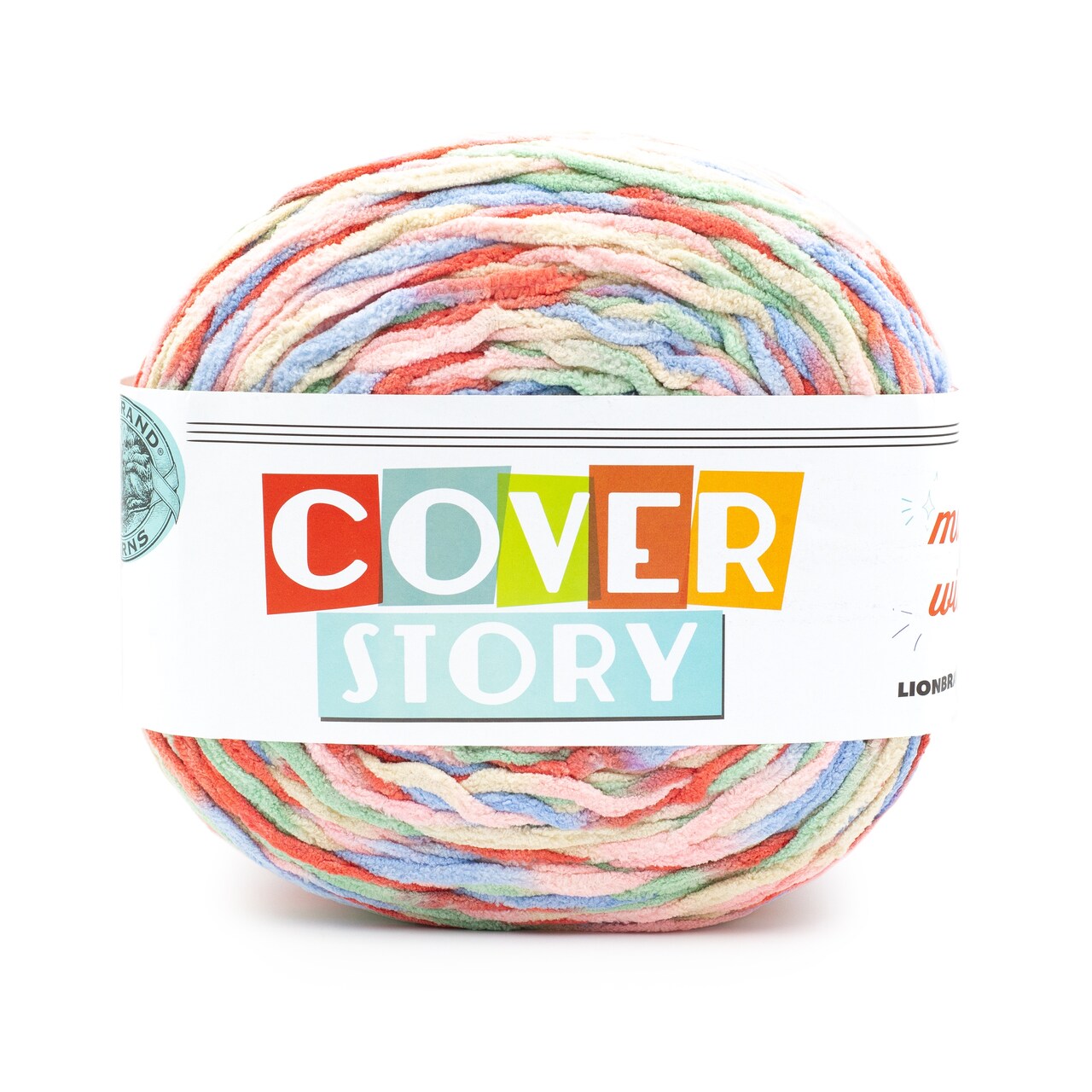 Lion Brand Yarn Cover Story Waverly Super Bulky Polyester Multicolor Yarn 1 Cake
